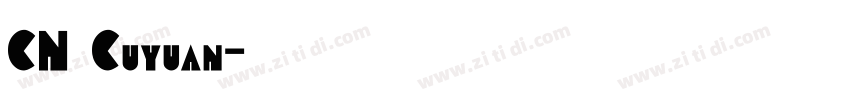 CN Cuyuan字体转换